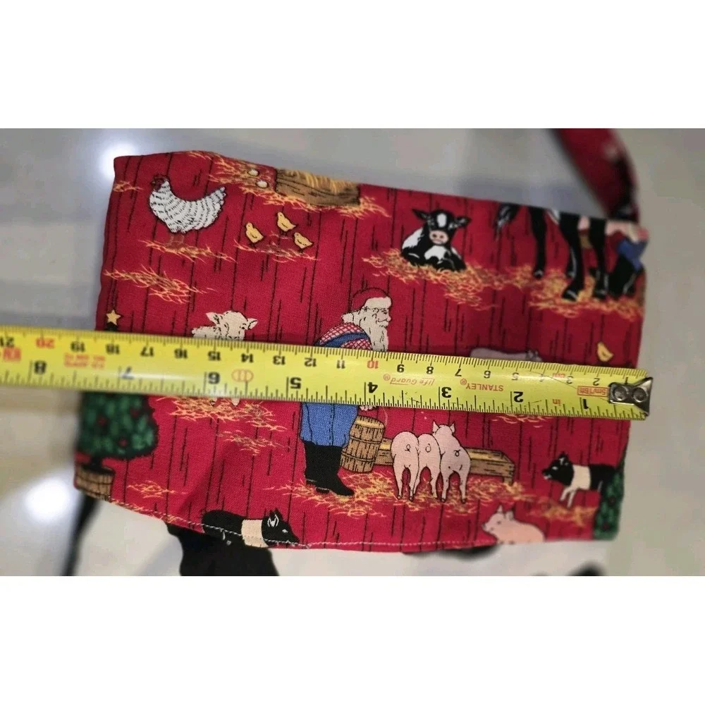 Lot Of 2 Christmas stockings black & white cow print farm Animals‎ Farmer Santa